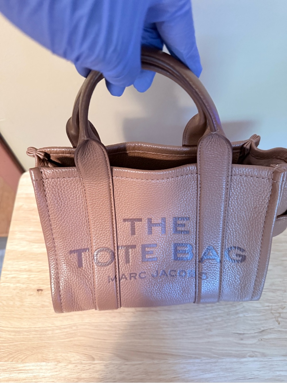 Marc Jacobs The Tote Bag in Taupe Brown Pebbled Leather
